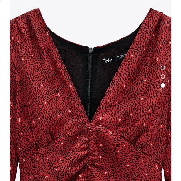 ZARA ruching Printed dress - Picture 11 of 14